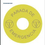 3SU1900-0BB31-0AZ0 Placa amarilla 2mm PARADA DE EMERGENCIA ø75mm