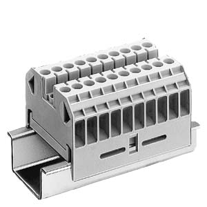 8WA1011-0DF22 Bloque 10 bornas 2,5mm GRIS