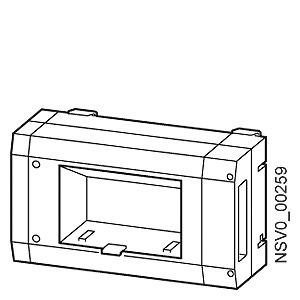 BVP:034284 BD01-AK2M2/F Caja vacia con carril DIN, 4módulos