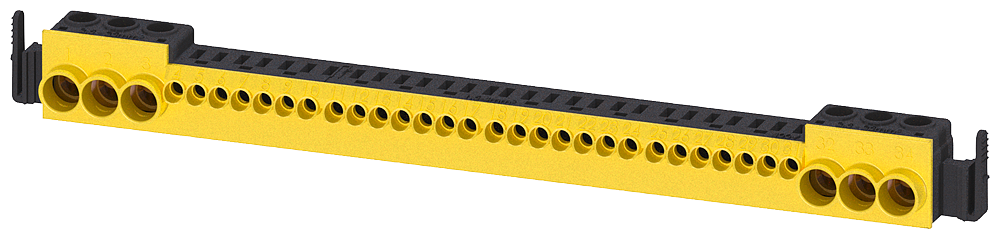 8GB5021-5KM Regleta de bornes enchufables PE, PE = 6 × 25 mm² y 28 × 4 mm²