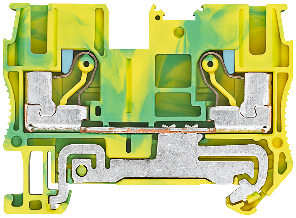 8WH6000-0CH07 Borne PE, tecnología IPO, 6 mm², ancho 8,2 mm, amarillo-verde, 2 punto