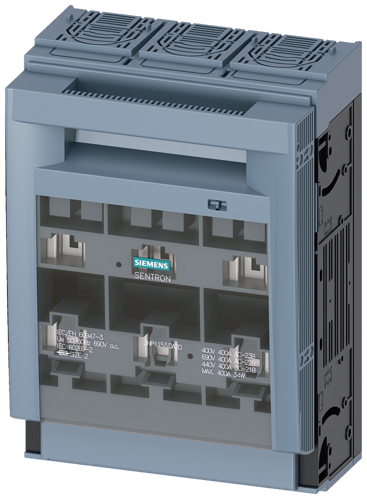3NP1153-1DA20 SENTRON, interruptor-seccionador-fusible 3NP1, de 3 polos, NH2, 400 A
