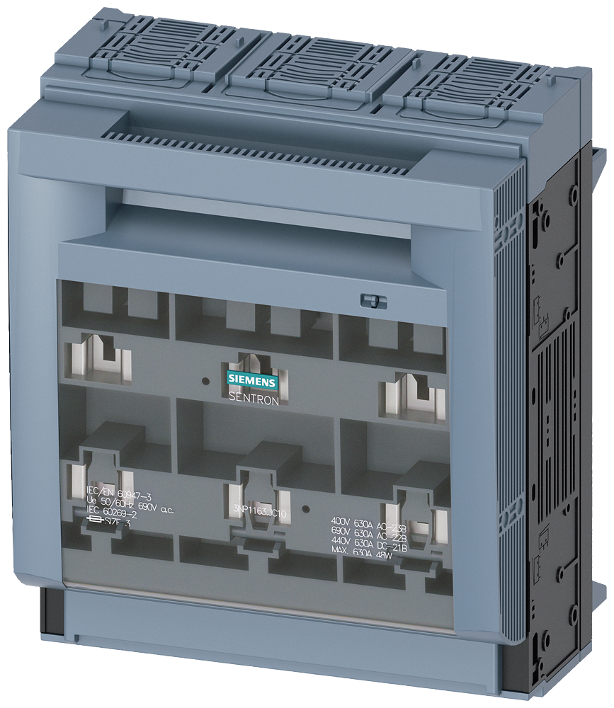 3NP1163-1JC10 SENTRON, interruptor-seccionador-fusible 3NP1, de 3 polos, NH3, 630 A