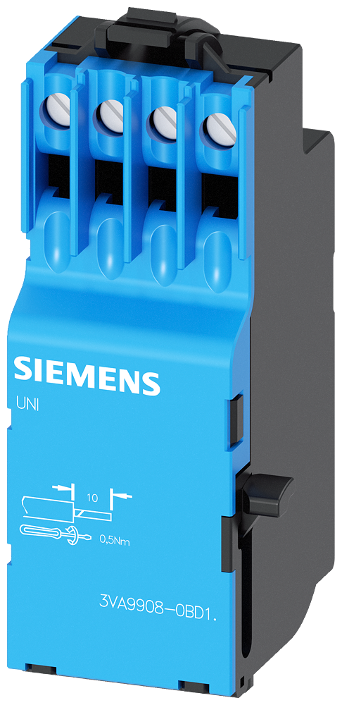 3VA9908-0BD12 Disparador universal, 24 V DC, accesorio para: 3VA1 y 3VA20 a 3VA25