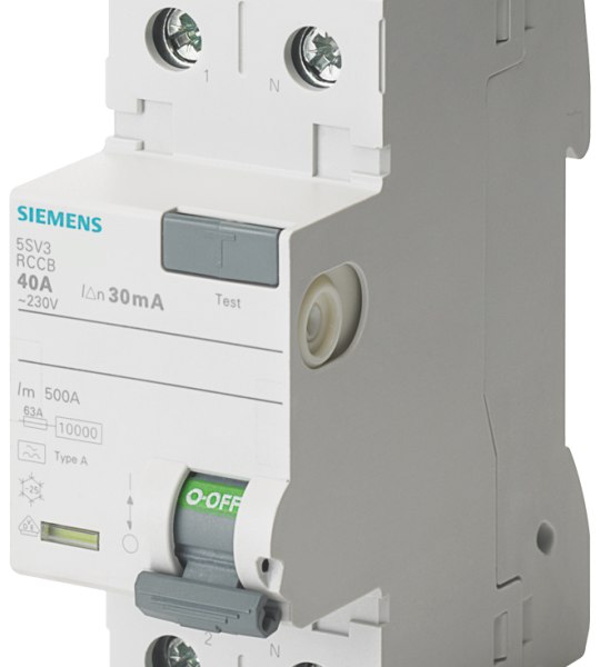 5SV3311-6KK13 Interruptor diferencial, de 2 polos, tipo A, In: 16 A, 30 mA, Un AC: 24-125&amp;nbsp