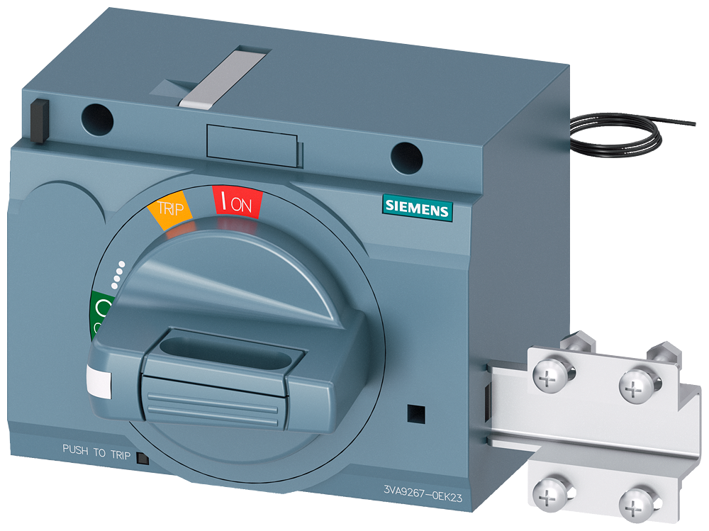 3VA9267-0EK23 Accionamiento giratorio frontal, estándar, con enclavamiento de puerta, IEC IP30