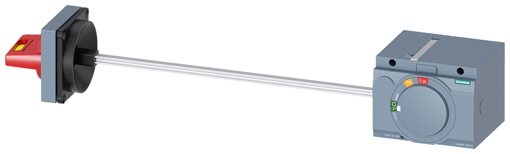 3VA9267-0PK15 Accionamiento giratorio de pared lateral, parada de emergencia, IEC IP65, acceso