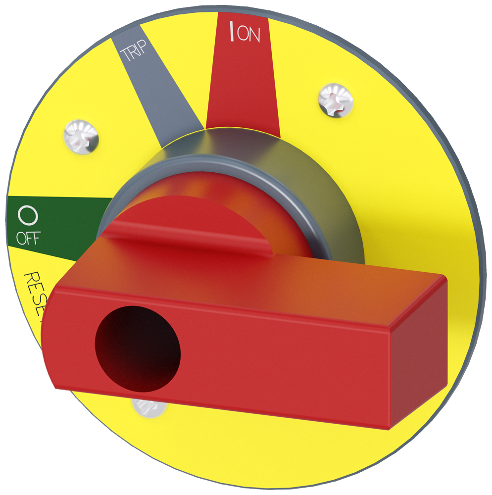 3VA9487-0GC05 Maneta adicional para mando giratorio para montaje en puerta, parada de emergenc