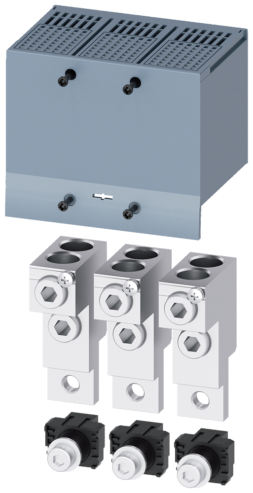 3VA9223-0JC22 Borne para conductor redondo, 2 cables, 3 unidades, accesorio para: 3VA2 100/160