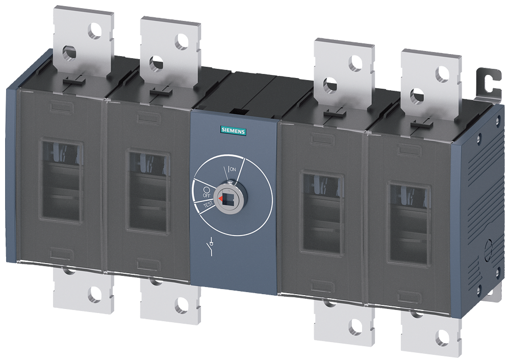 3KD5240-0RE20-0 Interruptor-seccionador 1250 A, Tam. 5, 4 polos, accionamiento frontal cent