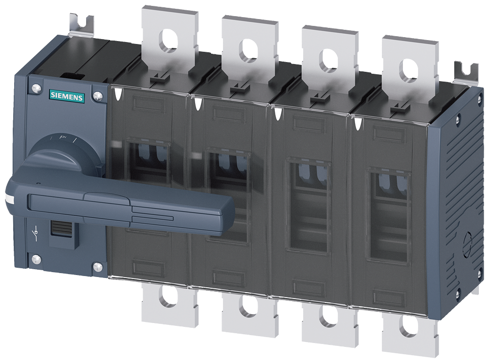 3KD4842-0QE10-0 Interruptor-seccionador 800 A, tam. 4, 4 polos, accionamiento frontal izqui