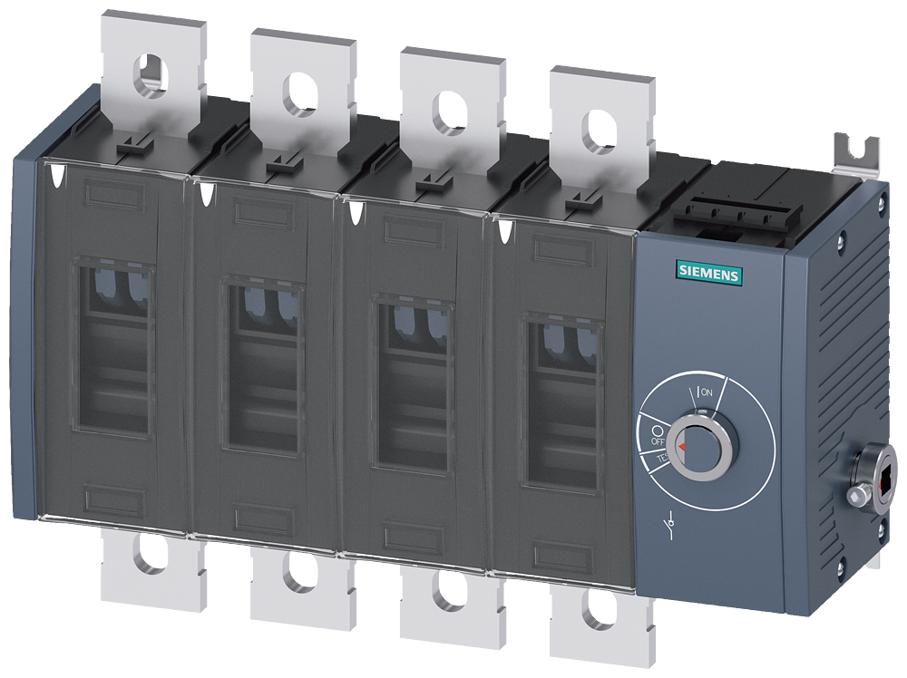 3KD4844-0QE40-0 Interruptor-seccionador 800 A, tam. 4, 4 polos, accionamiento de parel late