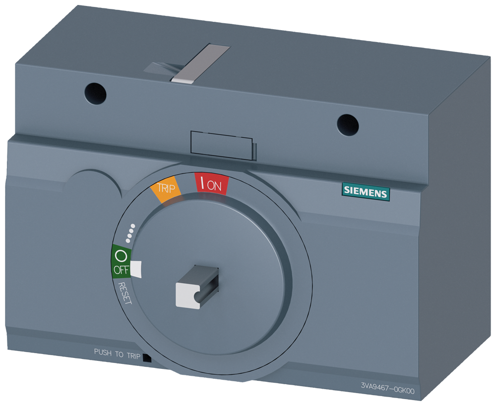 3VA9467-0GK00 Mando giratorio frontal 3VA1/2 400/630 maneta GRIS