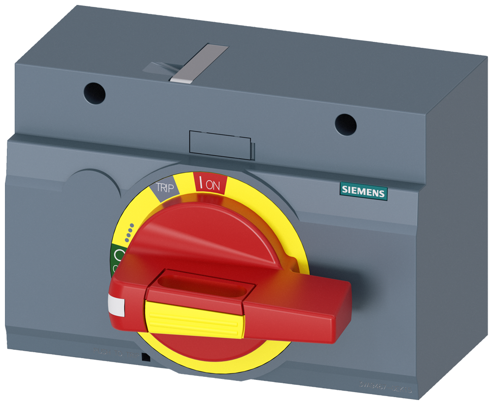 3VA9467-0EK15 Accionamiento giratorio frontal, parada de emergencia, IEC IP30/40, accesorio pa