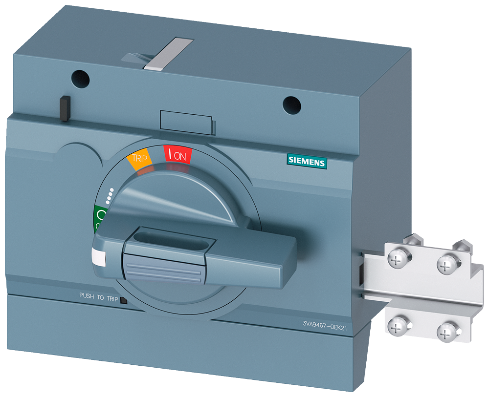 3VA9467-0EK21 Accionamiento giratorio frontal estándar, con enclavamiento de puerta, IEC IP30/