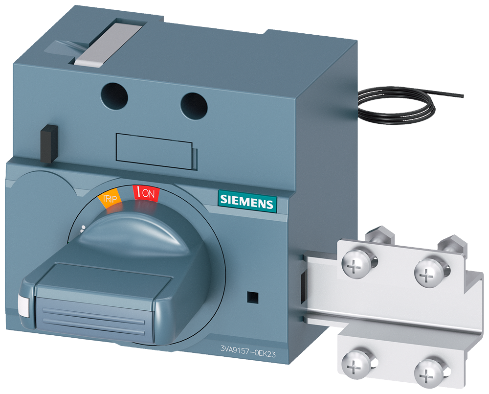 3VA9157-0EK23 Accionamiento giratorio frontal, estándar, con enclavamiento de puerta, IEC IP30