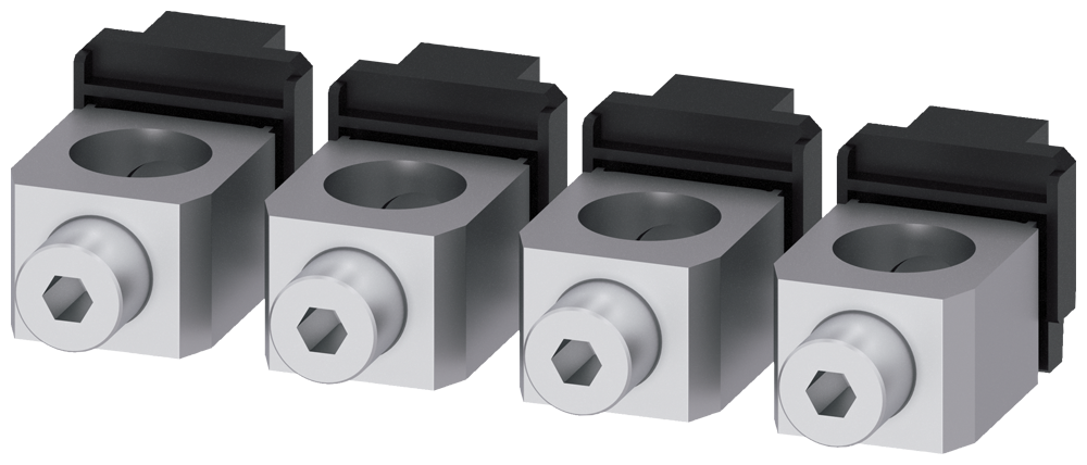 3VA9384-0JB13 Borne para conductor redondo, 4 unidades, accesorio para: 3VA1 400/630 3VA2 400/