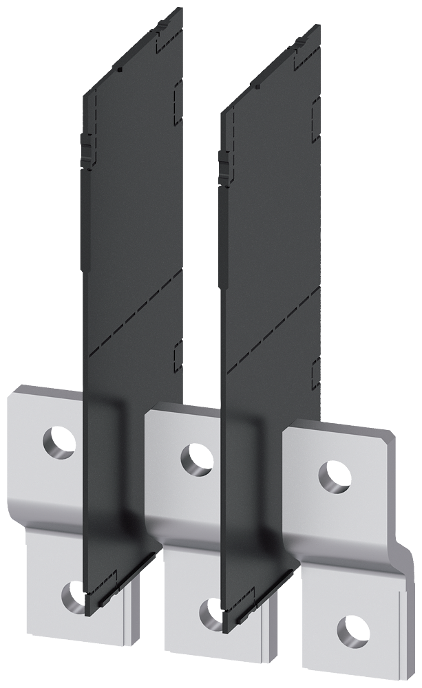 3VA9483-0QB00 Alargador de conexiones por el frente, 3 unidades, accesorio para: 3VA1 400/630 