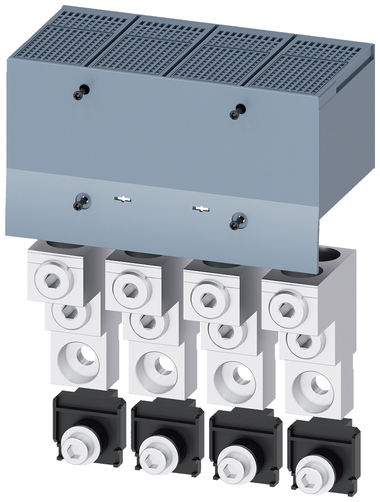3VA9404-0JJ23 Borne p/conductor redondo 3VA1/2 400/630 4uds