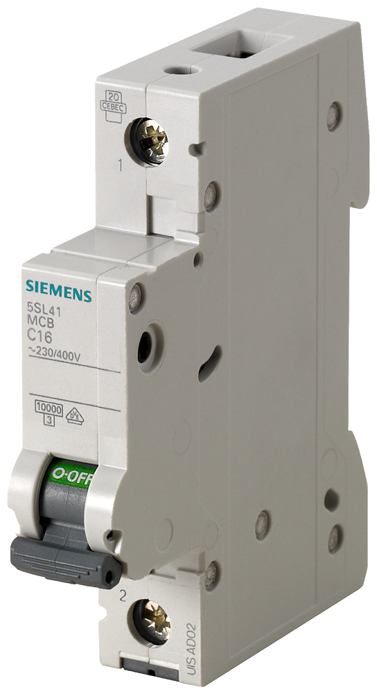 5SL4101-7 Automático magnetotérmico 230/400 V 10 kA, de 1 polo, C, 1 A