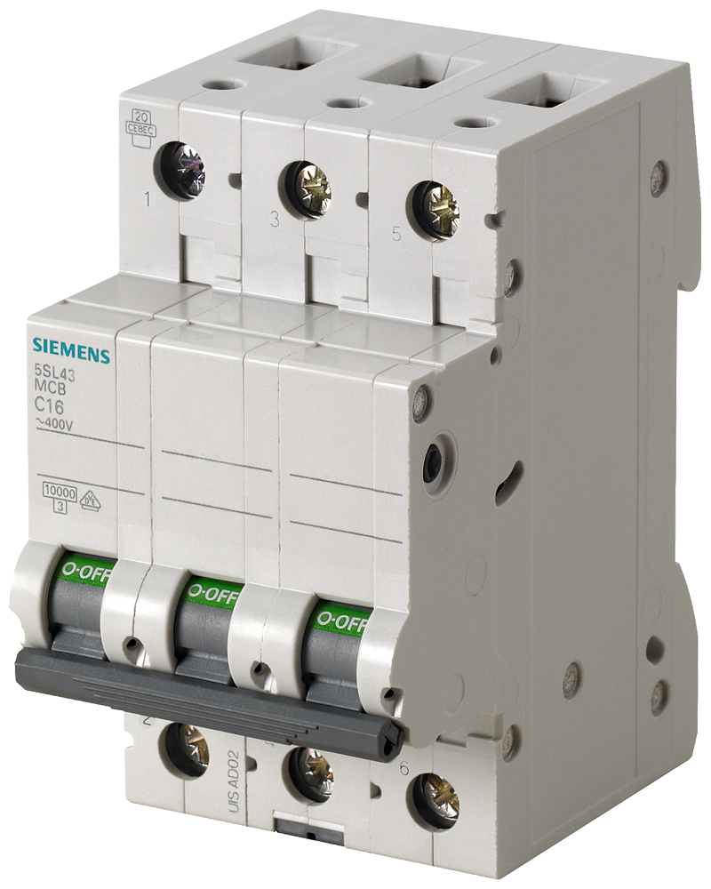 5SL4340-8 Automático magnetotérmico 400 V 10 kA, de 3 polos, D, 40 A
