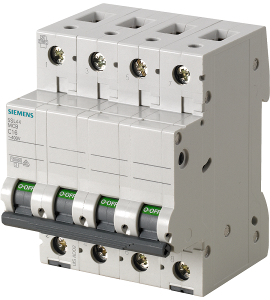 5SL4401-7 Automático magnetotérmico 400 V 10 kA, de 4 polos, C, 1 A
