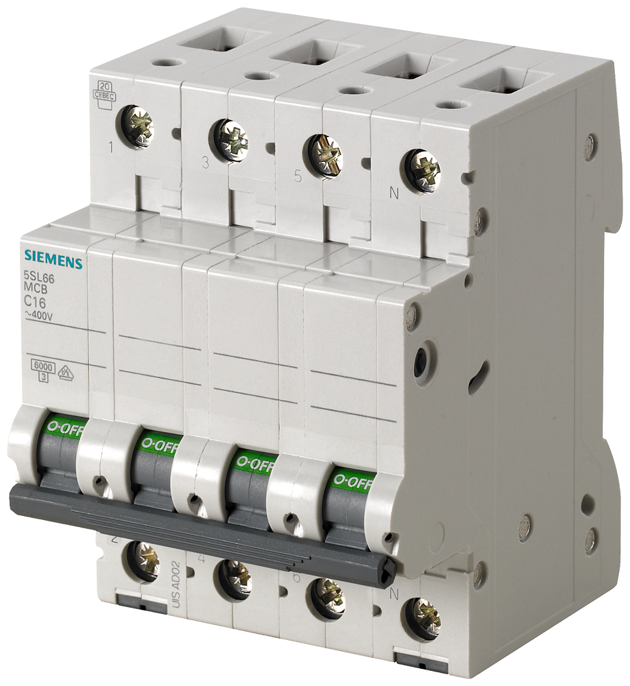 5SL6640-6 Automático magnetotérmico 400 V 6 kA, 3+N polos, B, 40 A