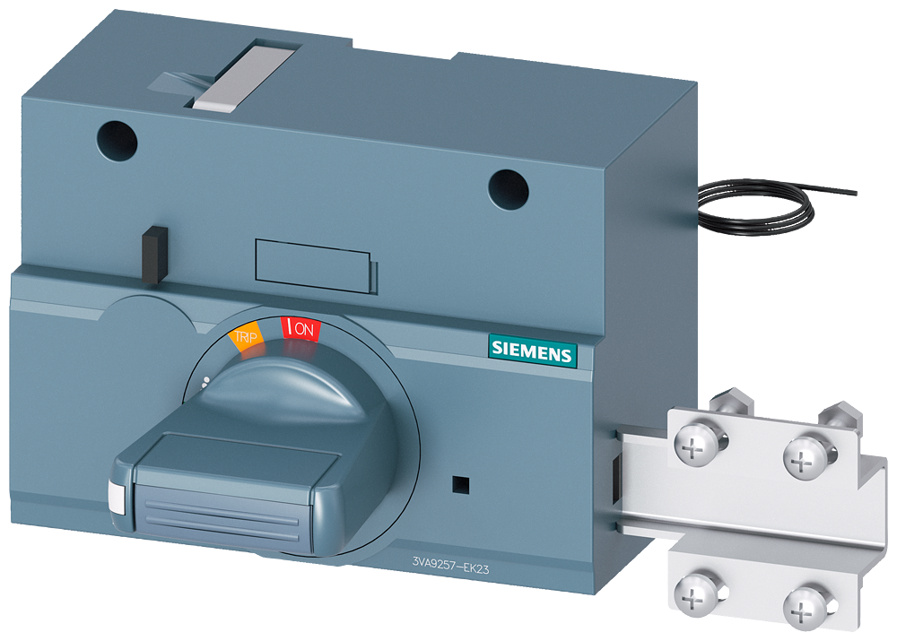 3VA9257-0EK23 Accionamiento giratorio frontal, estándar, con enclavamiento de puerta, IEC IP30