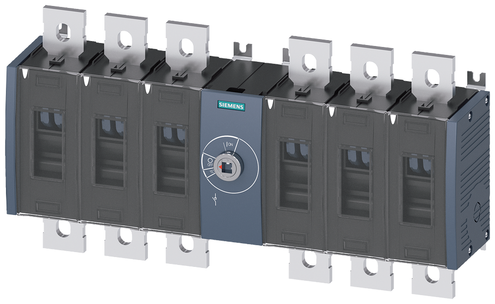 3KD4660-0QE20-0 Interruptor-seccionador 630 A, tam. 4, 6 polos, DC, accionamiento frontal c