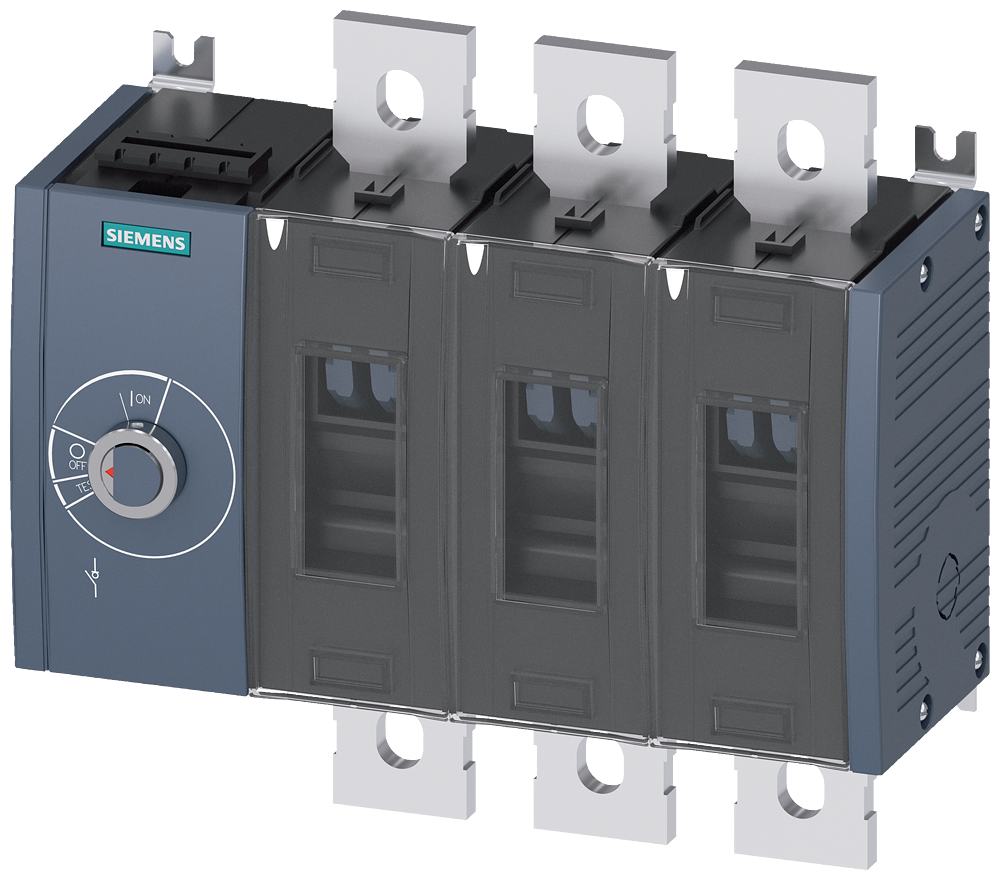 3KD4834-0QE10-0 Interruptor-seccionador 800 A, tam. 4, 3 polos, accionamiento lateral izqui