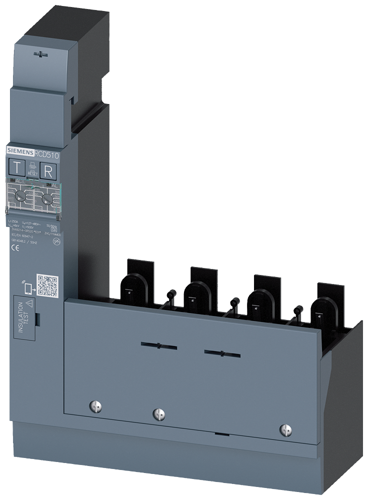 3VA9214-0RS20 Unidad de protección diferencial RCD510 Basic RCD, tipo A, adosado lateralmente