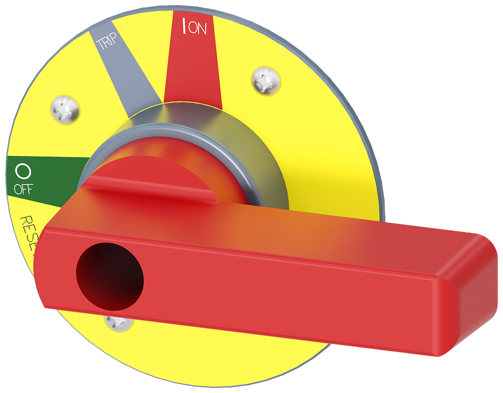 3VA9487-0GC15 Maneta adicional para mando giratorio para montaje en puerta, parada de emergenc