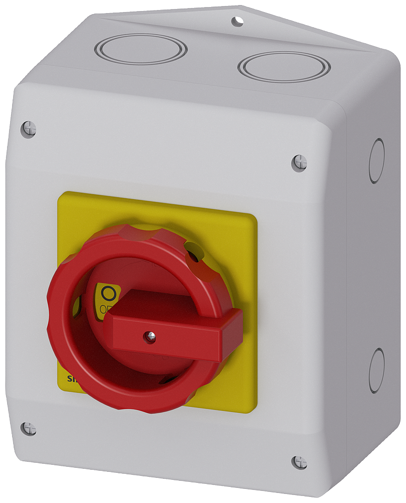 3LD2265-3VB53 SENTRON, interruptor-seccionador 3LD, interruptor de parada de emergencia, 6 pol