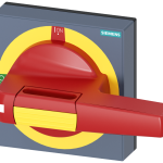 8UD1841-2AD05 Maneta con panel, parada de emergencia, tamaño 100 × 100, para eje 8 × 8, 0-I