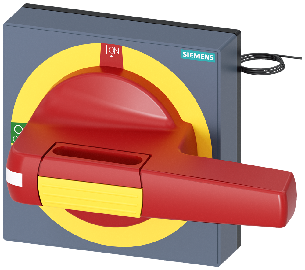 8UD1841-2CF05 Maneta con panel, parada de emergencia, con iluminación, tamaño 100 × 100, para 