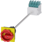 3LD2013-1TL53 Interruptor carril 4P 16A maneta puerta ROJA/AMAR.