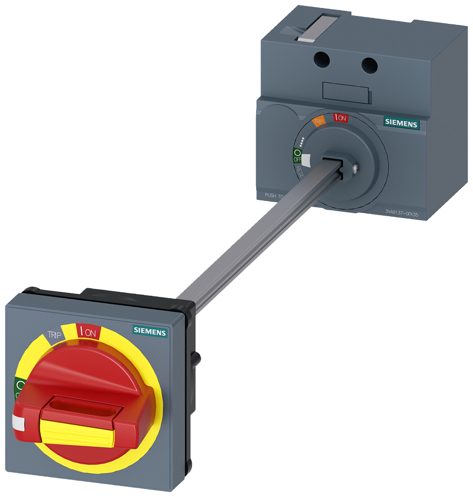 3VA9137-0FK35 Mando giratorio para montaje en puerta, desconexión de emergencia, NEMA tipo 1, 