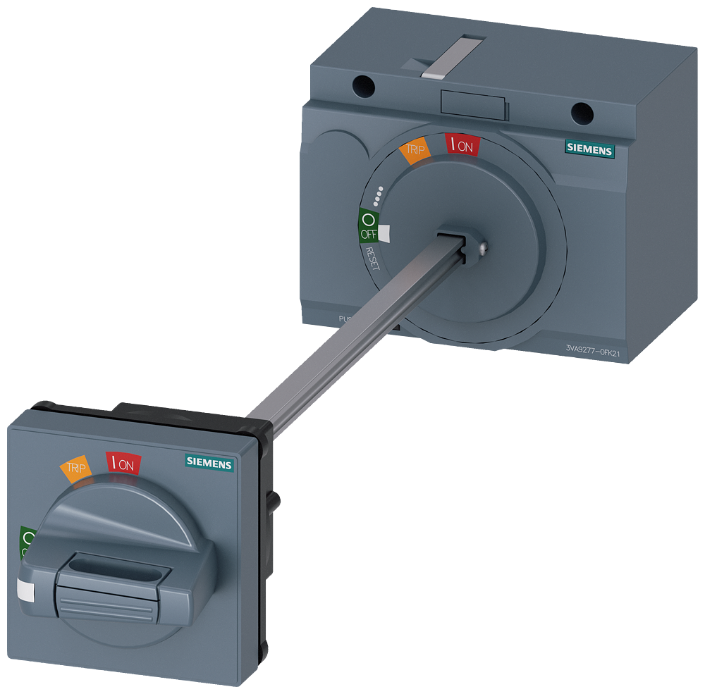 3VA9277-0FK21 Mando giratorio para montaje en puerta, estándar, IEC, IP65, para 3VA6 150/250 3