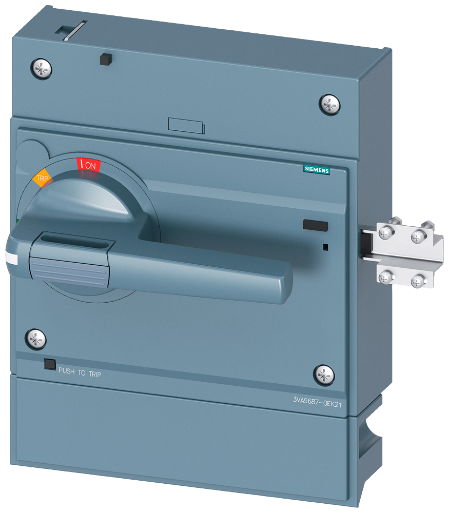 3VA9687-0EK21 Accionamiento giratorio frontal estándar, con enclavamiento de puerta, IEC IP30/