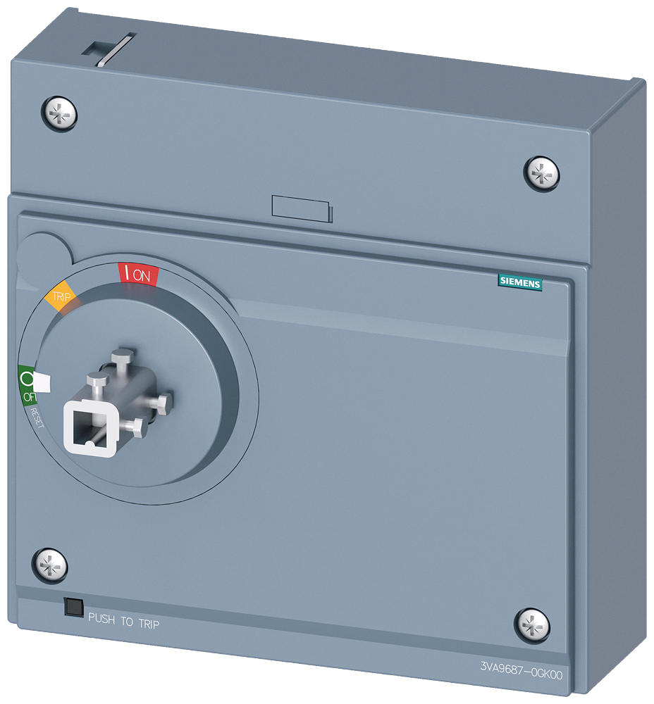 3VA9687-0GK00 Accionamiento giratorio con muñón de eje para Retrofit 8UC, accesorio para: 3VA1