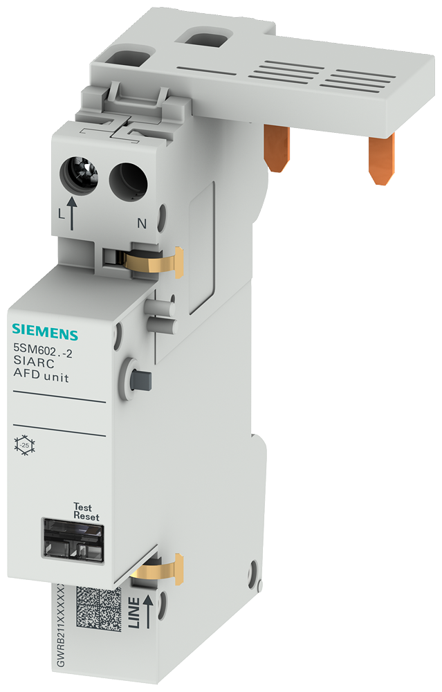 5SM6024-2 Bloque detector de arco eléctrico AFDD, 1-40 A 230 V, para int. aut. y