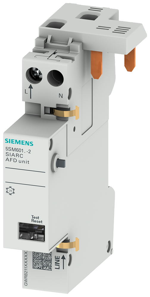 5SM6011-2 Bloque detector de arco eléctrico AFDD, 1-16 A 230 V, para int. aut. o