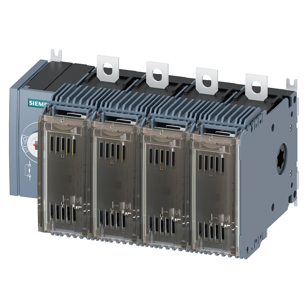 3KF2412-0LF11 Interruptor-seccionador con fusible, 125 A, tam. 2, 4 polos, para fusible N
