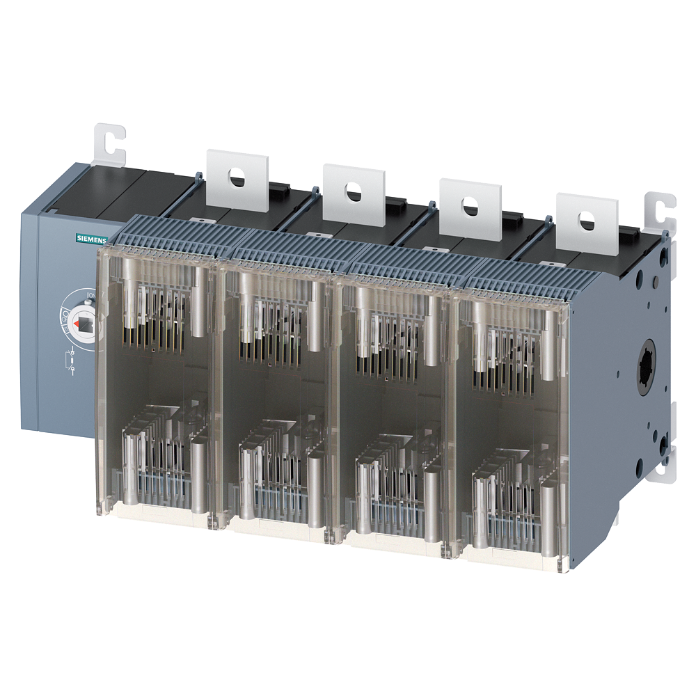 3KF5480-0LF11 Interruptor-seccionador con fusible, 800 A, Tam. 5, 4 polos, para fusible N