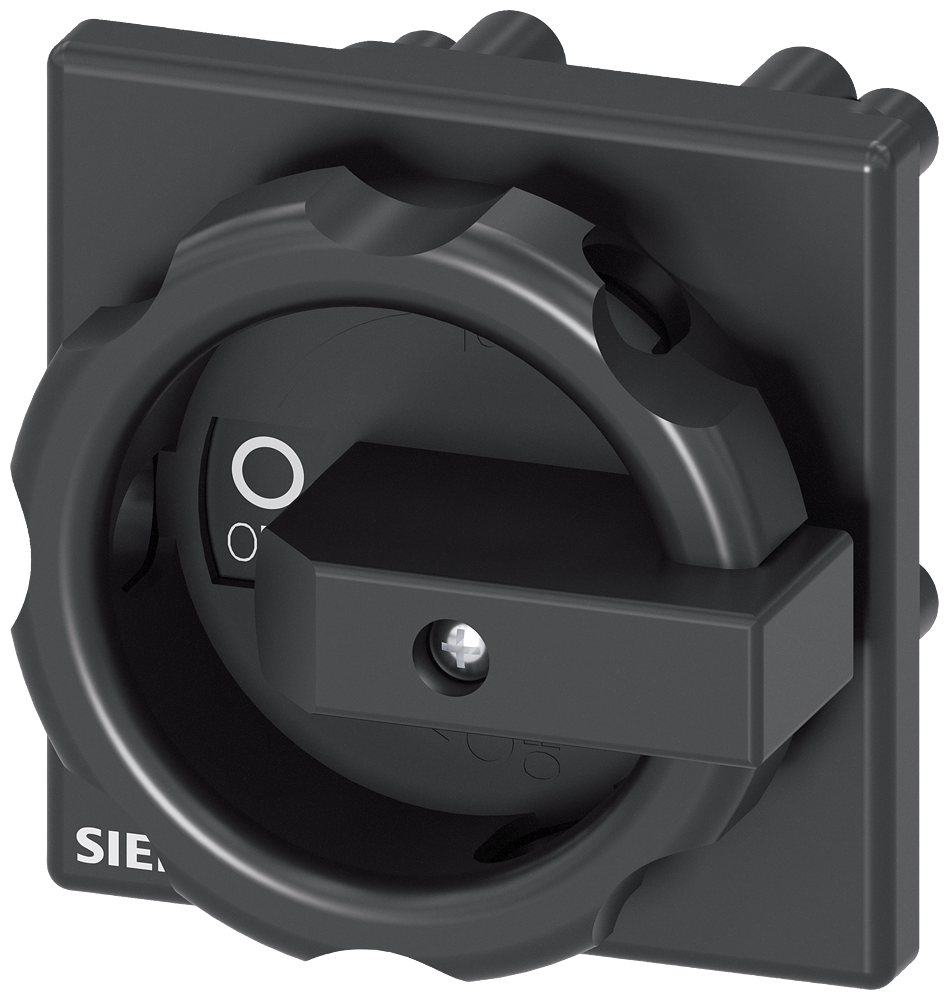 3LD9344-4C Accionamiento giratorio, negro, 66 × 66 mm, fijación a base, fijación a tal