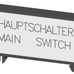 3LD9346-1A Placa adicional, alemán/inglés "Hauptschalter/Main Switch" (embalaje c