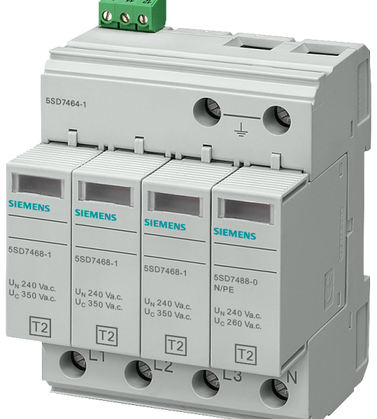 5SD7464-1 Pararrayos tipo2, clase C, 350V 4p sist.TN-S y TT