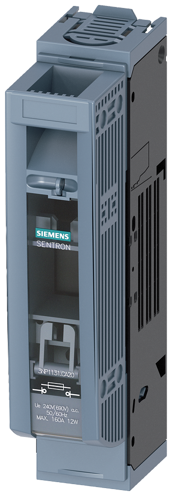 3NP1131-1CA20 SENTRON, interruptor-seccionador-fusible 3NP1, de 1 polo, NH00, 160 A