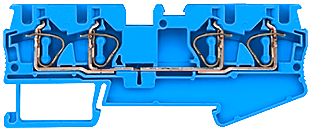 8WH2004-0AG01 Borne de paso con bornes de resorte, 4 puntos de conexión