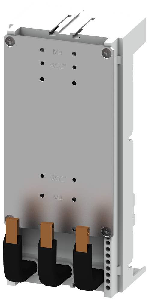8US1215-4SS00 Adaptador de aparato, 3 polos, 125 A, sin tornillos de fijación para 3VA51,